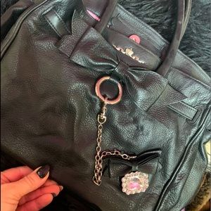 MY FLAT IN LONDON MFIL Black Leather Soft Handbag GORGEOUS WOW